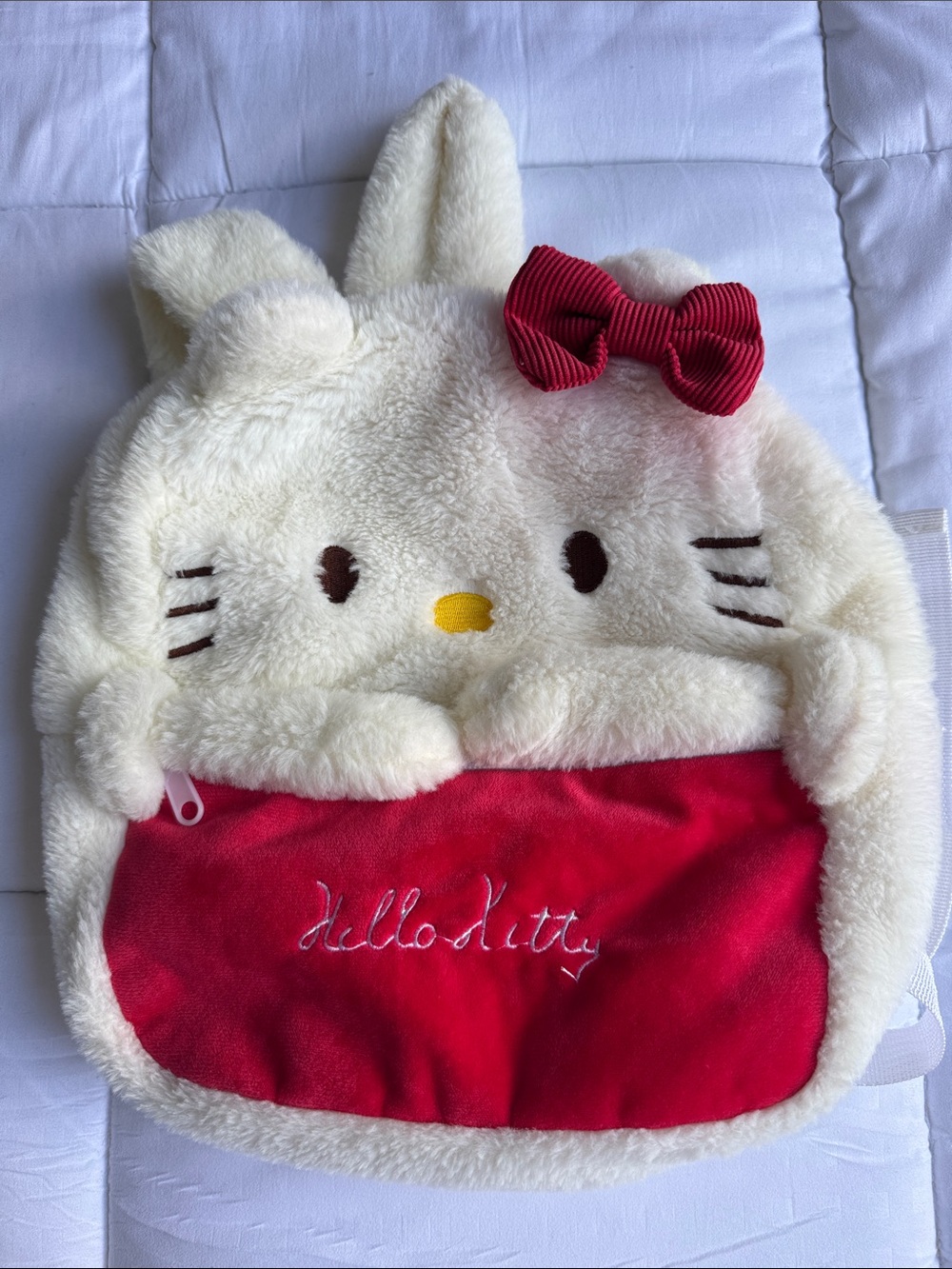 Hello kitty fuzzy backpack